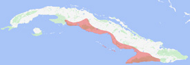 Range map of Sphaerodactylus argus